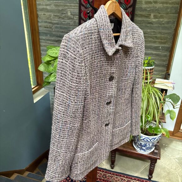 Tahari Arthur S. Levine Tailored Tweed Wool Blend Suit Blazer Size 14 - Picture 11 of 11